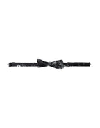 Dolce & Gabbana Black Floral Fantasy Adjustable Neck Men Bow Tie - Eljoys Fashion 