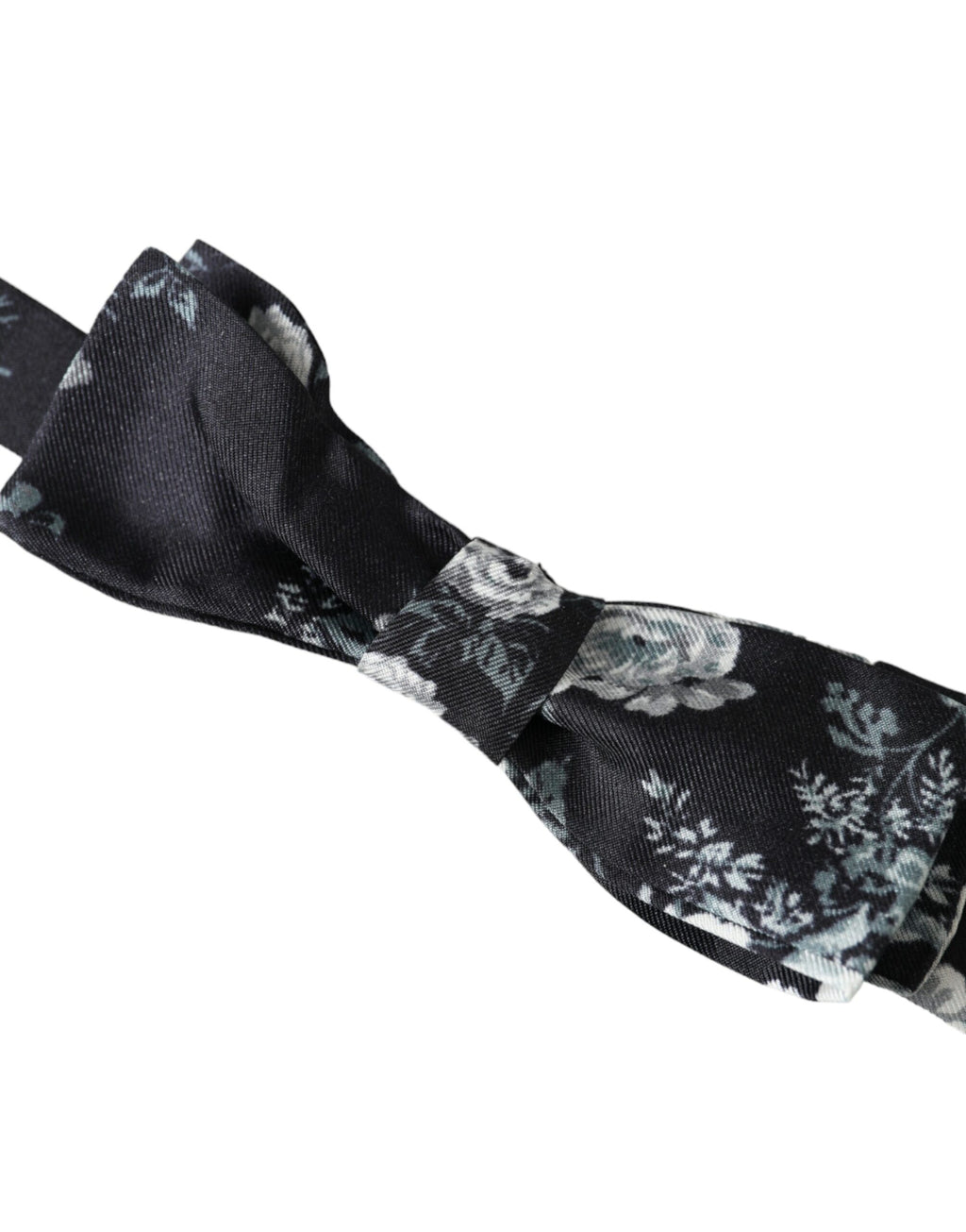 Dolce & Gabbana Black Floral Fantasy Adjustable Neck Men Bow Tie - Eljoys Fashion 