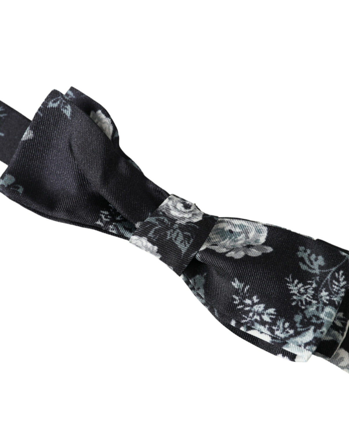 Dolce & Gabbana Black Floral Fantasy Adjustable Neck Men Bow Tie - Eljoys Fashion 