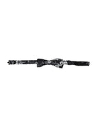 Dolce & Gabbana Black Floral Fantasy Adjustable Neck Men Bow Tie - Eljoys Fashion 