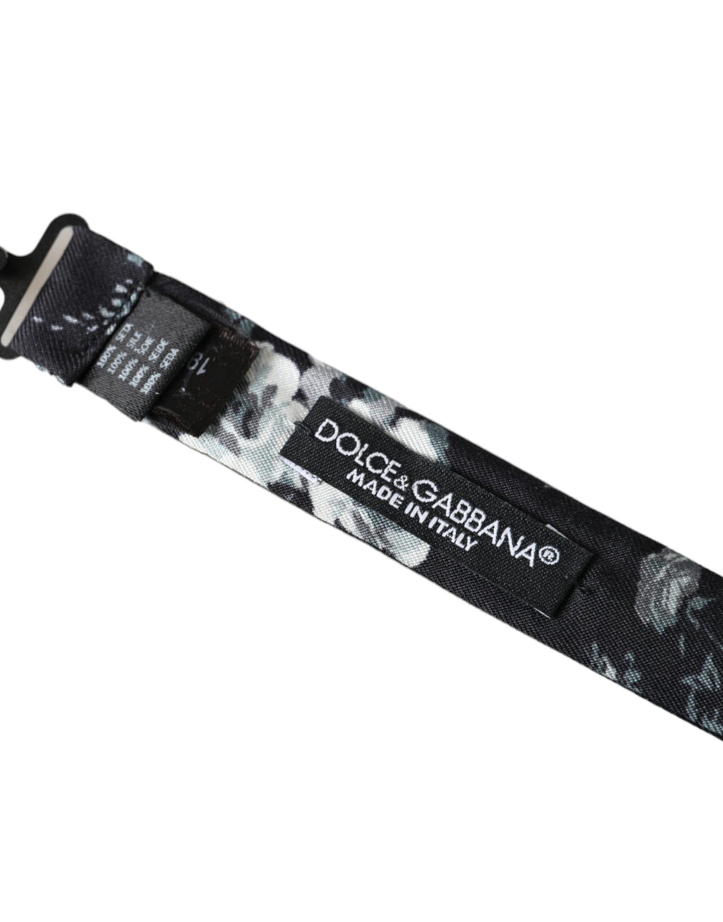 Dolce & Gabbana Black Floral Fantasy Adjustable Neck Men Bow Tie - Eljoys Fashion 
