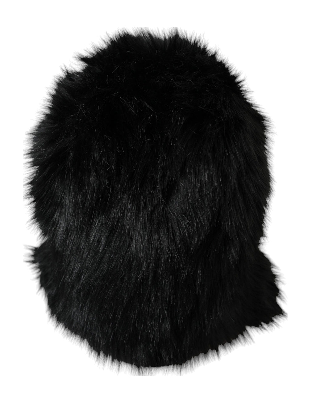 Dolce & Gabbana Black Faux Fur Whole Head Wrap Hat - Eljoys Fashion 