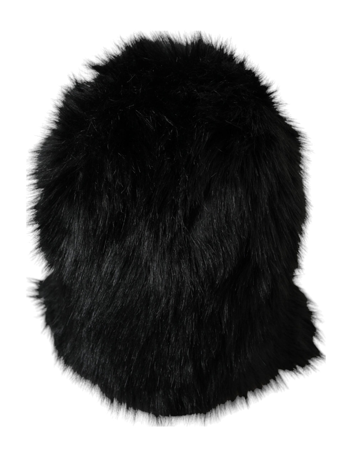 Dolce & Gabbana Black Faux Fur Whole Head Wrap Hat - Eljoys Fashion 