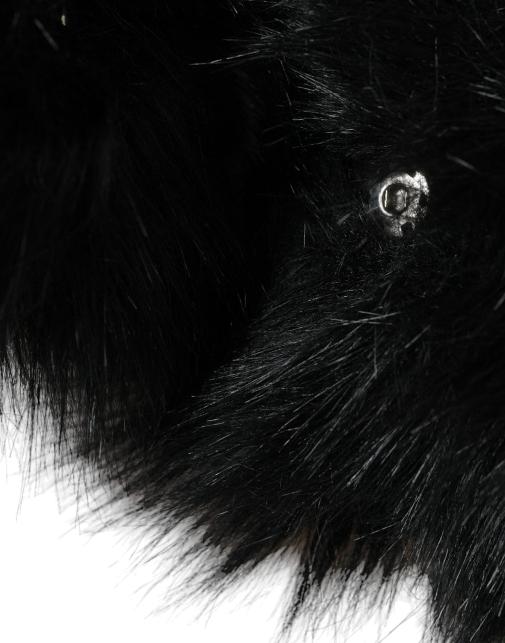 Dolce & Gabbana Black Faux Fur Whole Head Wrap Hat - Eljoys Fashion 