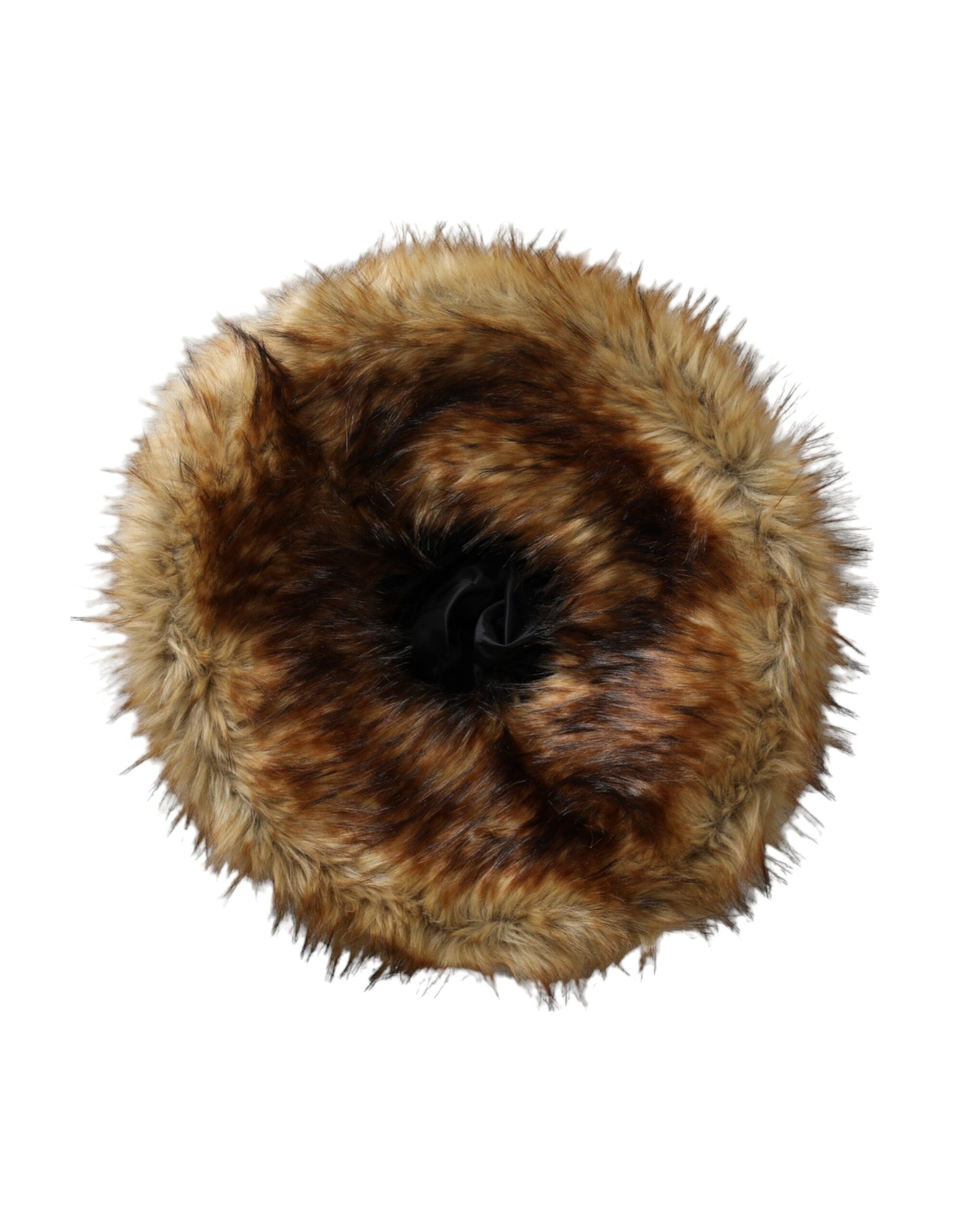 Dolce & Gabbana Brown Modacrylic Faux Fur Bucket Hat Dolce & Gabbana