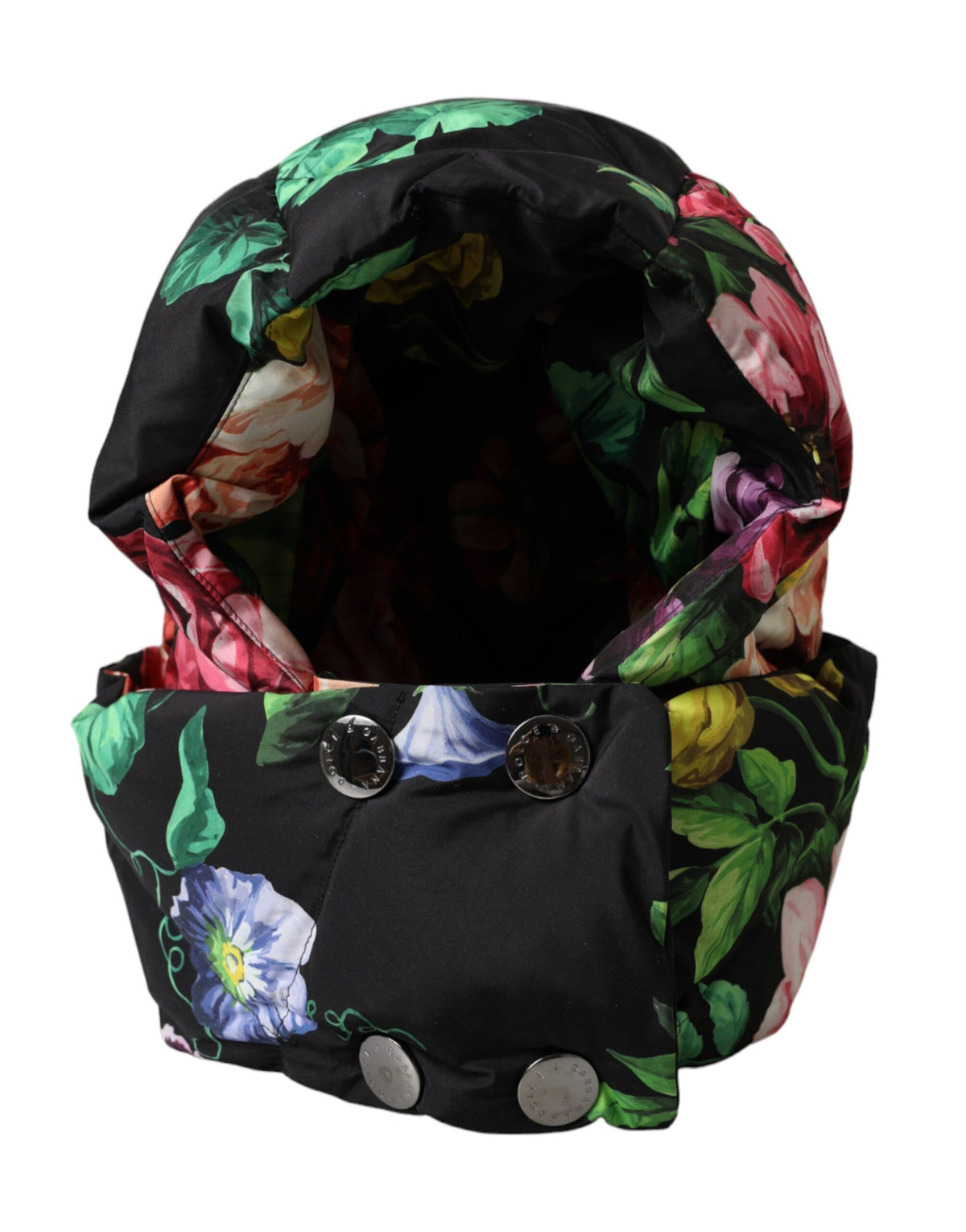 Dolce & Gabbana Black Floral Print Whole Head Wrap Hat - Eljoys Fashion 