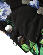 Dolce & Gabbana Black Floral Print Whole Head Wrap Hat - Eljoys Fashion 
