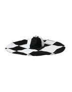Dolce & Gabbana Black White Checkered Wide Brim Floppy Hat - Eljoys Fashion 