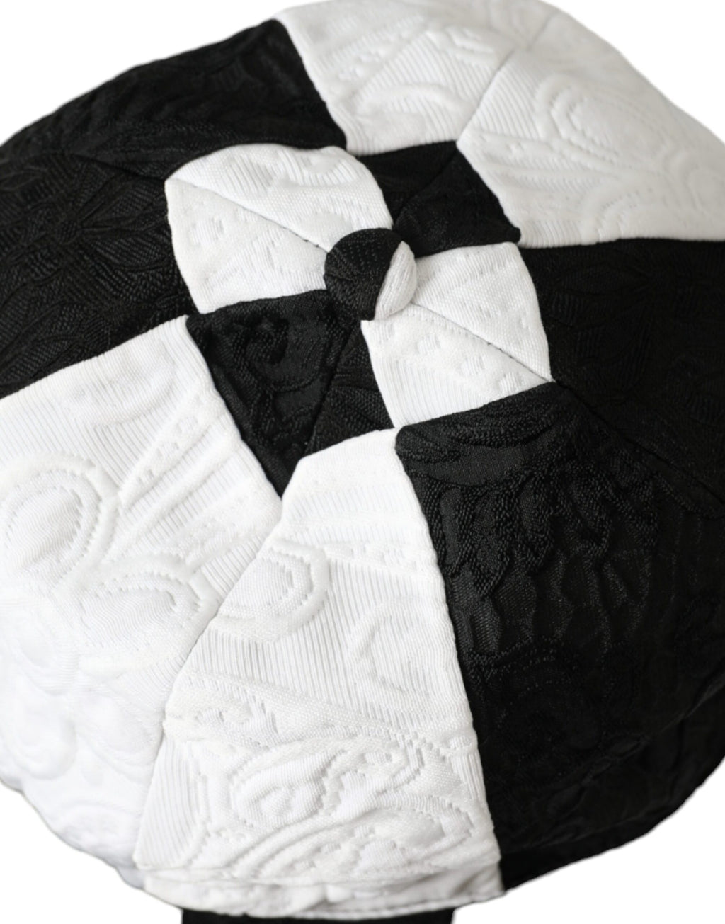 Dolce & Gabbana Black White Checkered Wide Brim Floppy Hat - Eljoys Fashion 