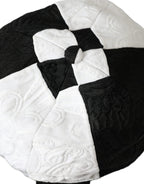 Dolce & Gabbana Black White Checkered Wide Brim Floppy Hat - Eljoys Fashion 