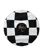 Dolce & Gabbana Black White Checkered Wide Brim Floppy Hat - Eljoys Fashion 