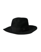 Dolce & Gabbana Black Rabbit Fedora Trilby Women Hat - Eljoys Fashion 