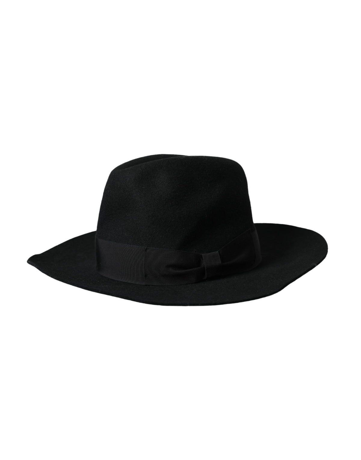 Dolce & Gabbana Black Rabbit Fedora Trilby Women Hat - Eljoys Fashion 