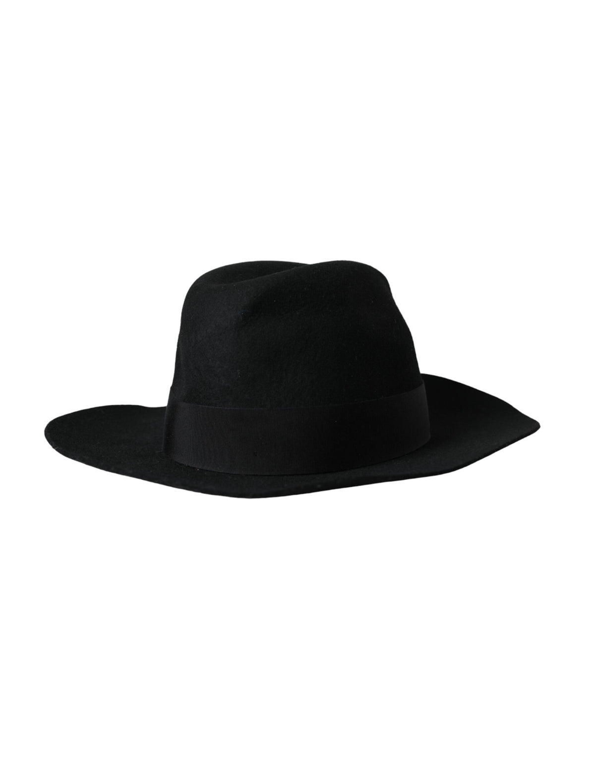 Dolce & Gabbana Black Rabbit Fedora Trilby Women Hat - Eljoys Fashion 
