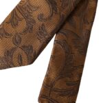 Dolce & Gabbana Brown Floral 100% Silk Adjustable Men Tie Dolce & Gabbana