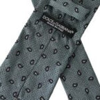 Dolce & Gabbana Green 100% Silk Patterned Adjustable Men Tie - Eljoys Fashion 