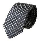 Dolce & Gabbana Dark Gray 100% Silk Patterned Adjustable Men Tie