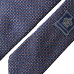 Dolce & Gabbana Navy Blue Silk Patterned Adjustable Men Tie Dolce & Gabbana