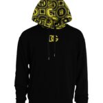 Dolce & Gabbana Black Logo Cotton Hooded Sweatshirt Sweater - Eljoys Fashion 