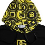 Dolce & Gabbana Black Logo Cotton Hooded Sweatshirt Sweater - Eljoys Fashion 