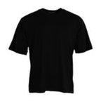 Dolce & Gabbana Black Cotton Round Neck Short Sleeves T-shirt - Eljoys Fashion 