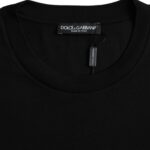 Dolce & Gabbana Black Cotton Round Neck Short Sleeves T-shirt - Eljoys Fashion 