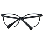 Max Mara black plastic eyeglass frames with sleek design and clear lenses, suitable for stylish everyday wear.