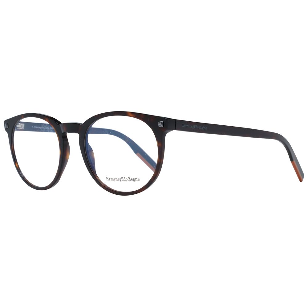 Ermenegildo Zegna Brown Plastic Glasses Frames