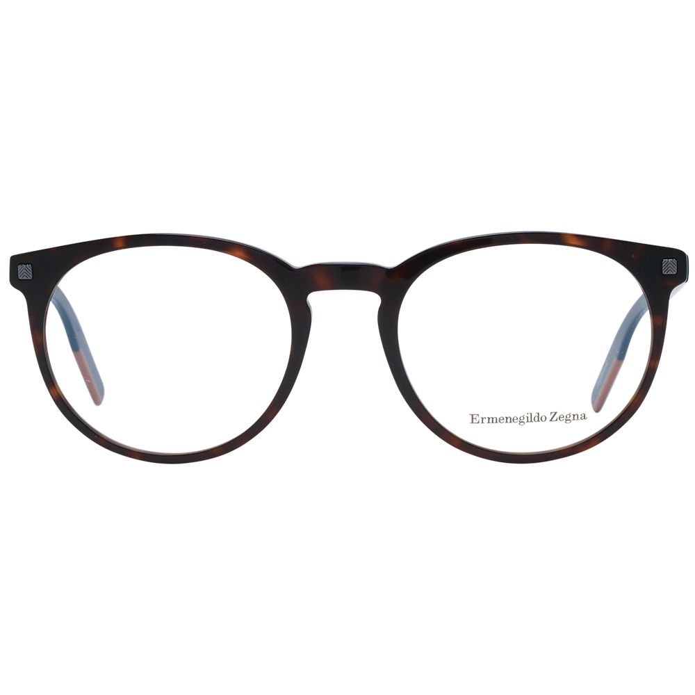 Ermenegildo Zegna Brown Plastic Glasses Frames