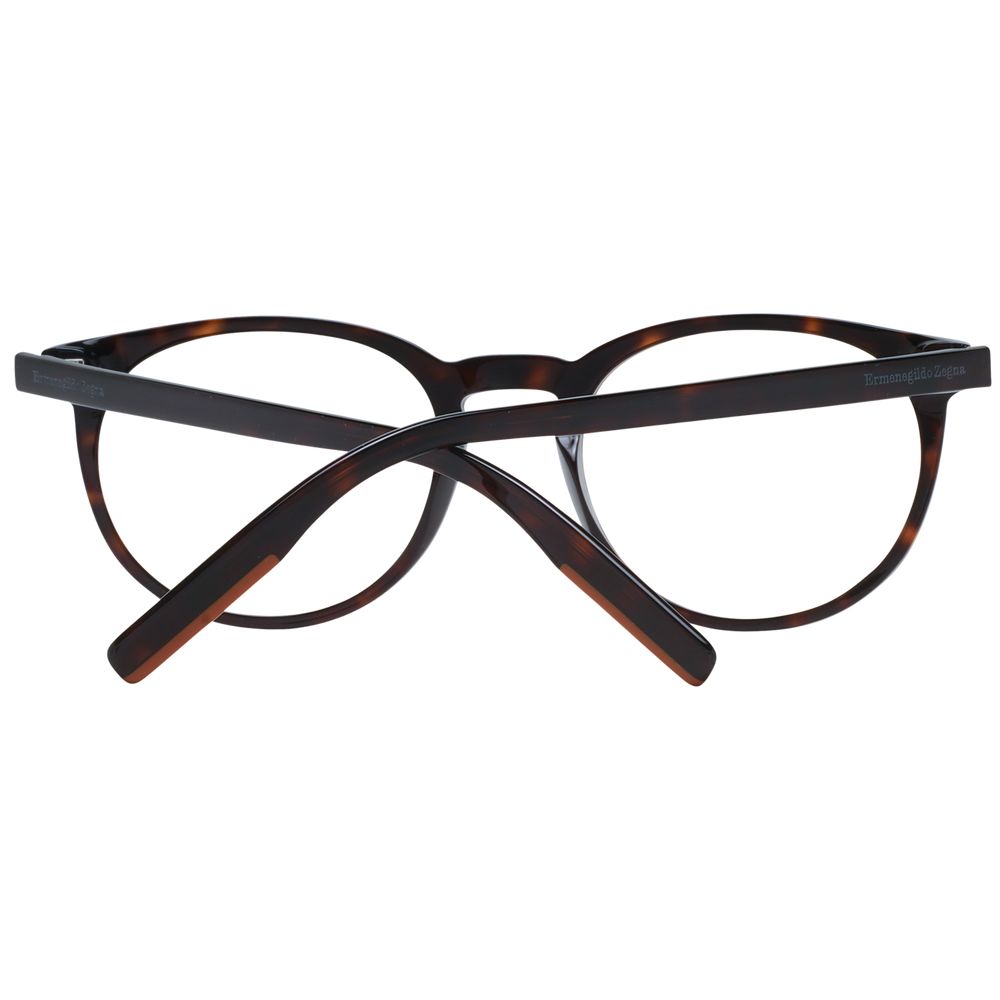 Ermenegildo Zegna Brown Plastic Glasses Frames