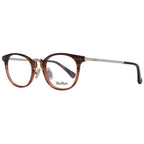 Max Mara brown plastic eyeglass frames with a sleek, modern design, showcasing stylish and lightweight eyewear.