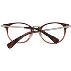 Max Mara brown plastic eyeglass frames with rounded lenses and sleek design, showcasing stylish eyewear for women.