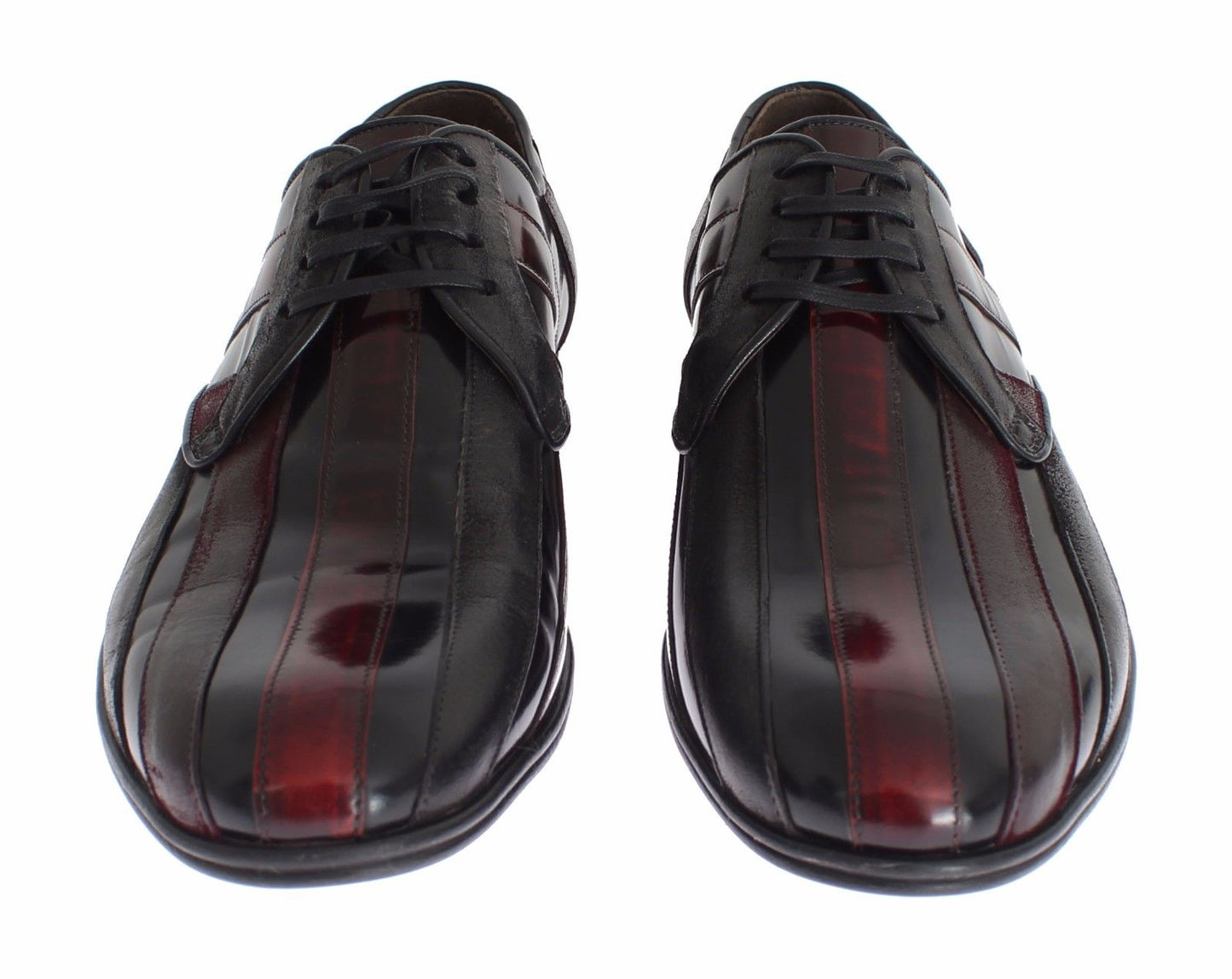 Dolce & Gabbana Black Bordeaux Leather Dress Formal Shoes Dolce & Gabbana