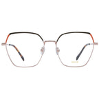 Emilio Pucci rose gold metal glasses frames with sleek design and transparent lenses, stylish and lightweight for everyday wear.