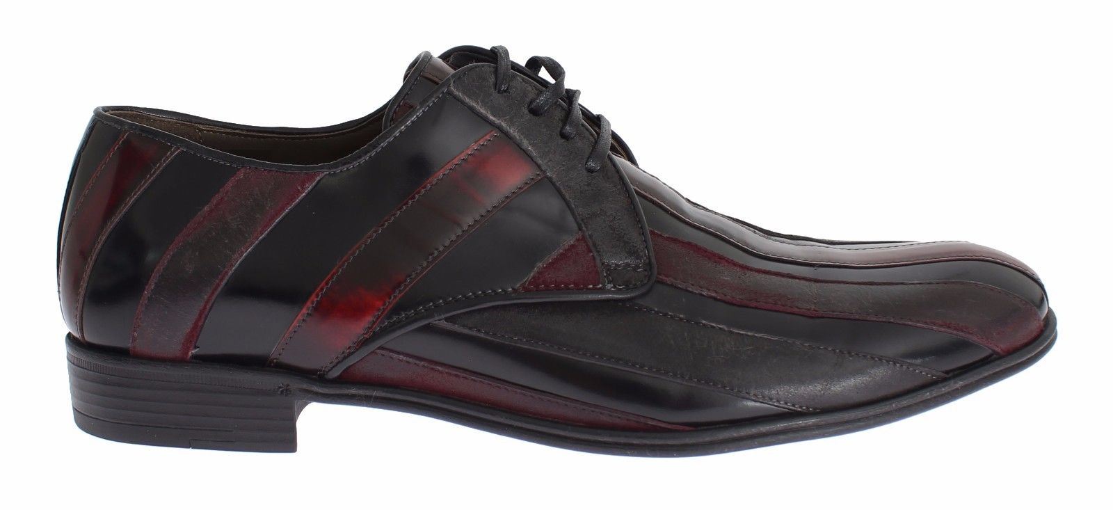 Dolce & Gabbana Black Bordeaux Leather Dress Formal Shoes Dolce & Gabbana