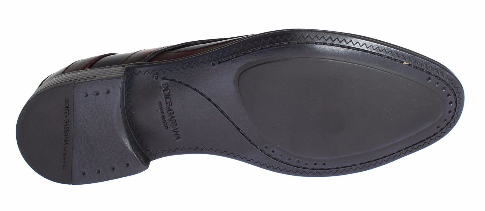 Dolce & Gabbana Black Bordeaux Leather Dress Formal Shoes Dolce & Gabbana