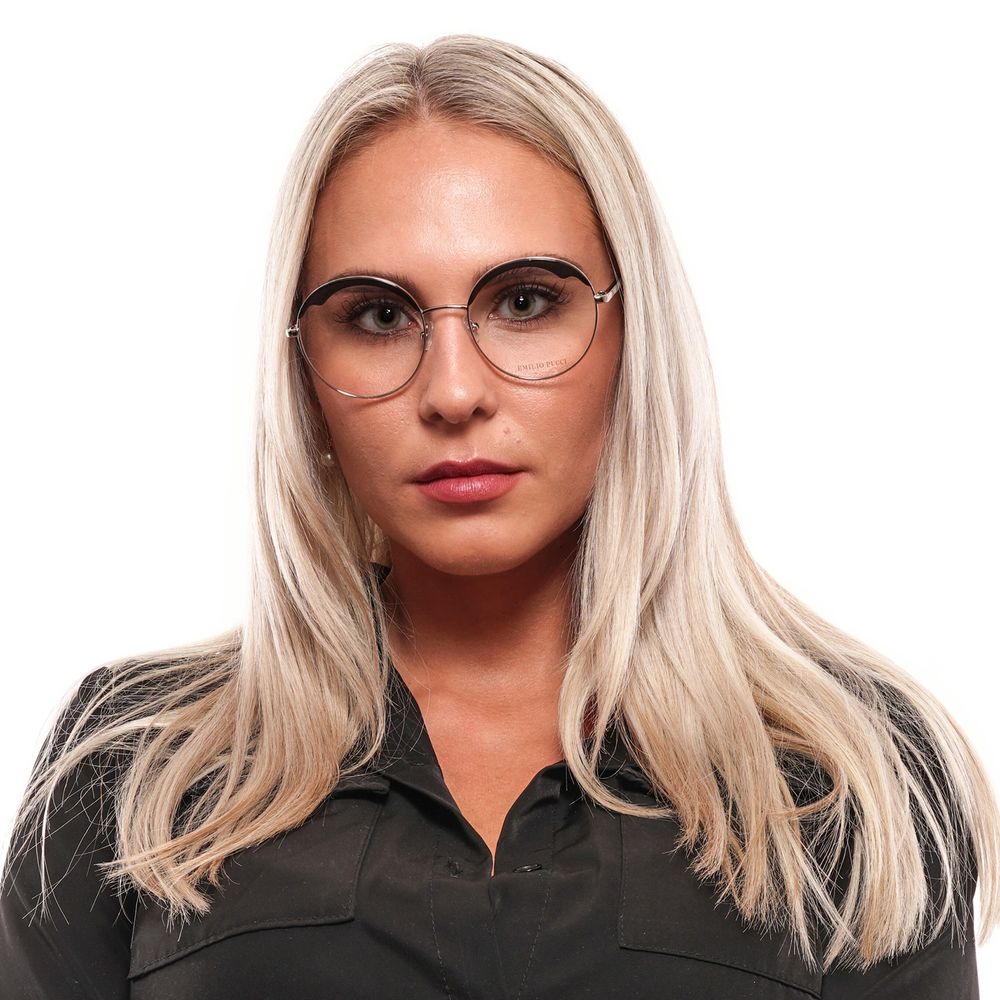 Emilio Pucci Black Metal & Plastic Glasses Frames Emilio Pucci