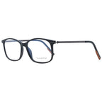 Ermenegildo Zegna black titanium glasses frames with sleek, modern design and clear lenses showing in the image.