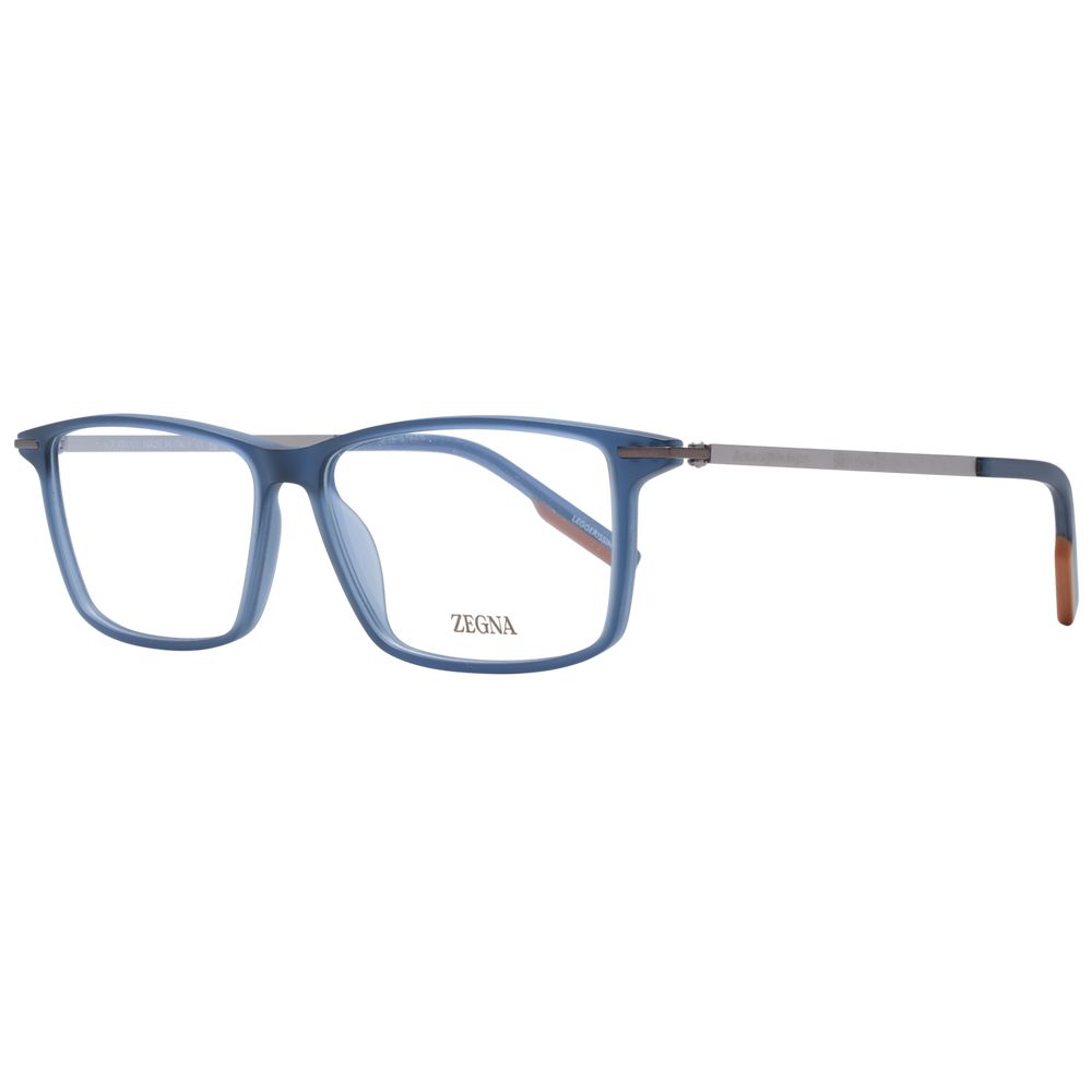 Ermenegildo Zegna Blue Plastic Glasses Frames