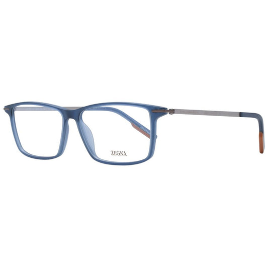 Ermenegildo Zegna Blue Plastic Glasses Frames