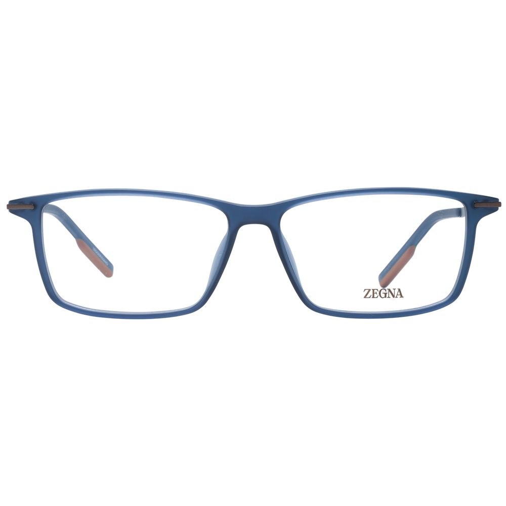 Ermenegildo Zegna Blue Plastic Glasses Frames