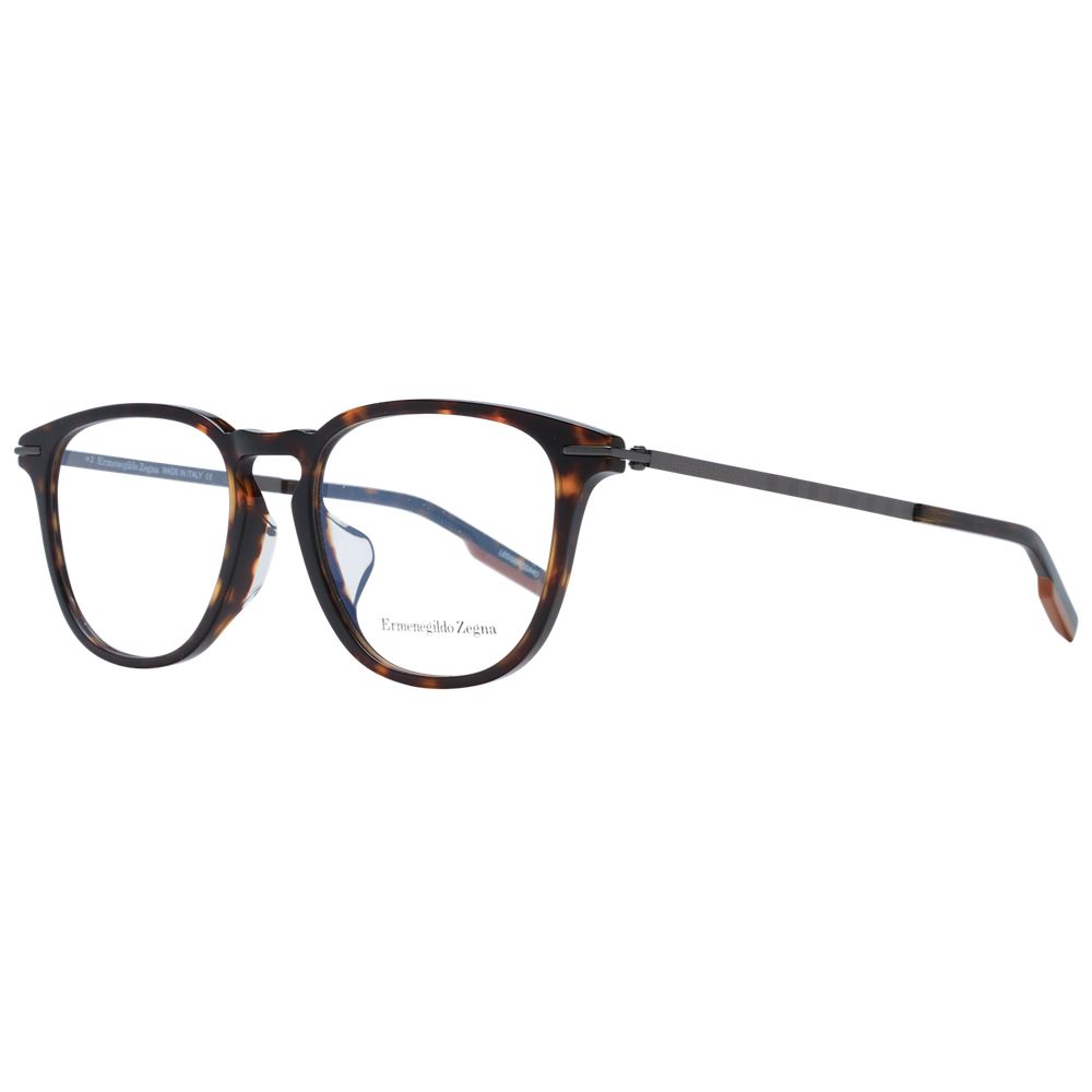 Ermenegildo Zegna Brown Plastic Glasses Frames