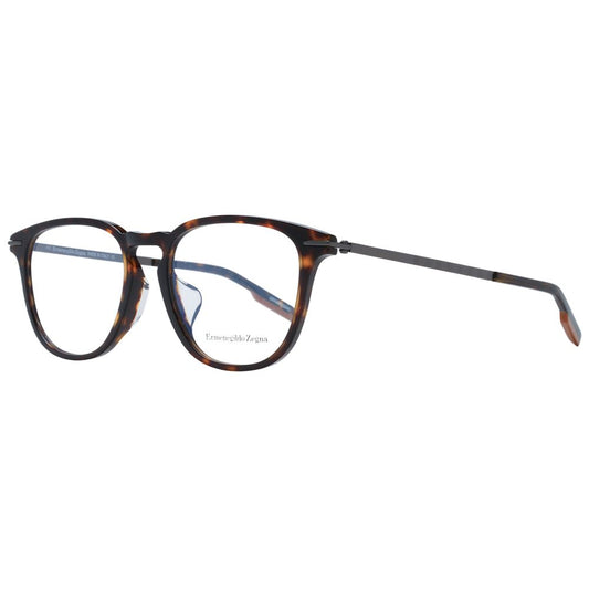 Ermenegildo Zegna Brown Plastic Glasses Frames