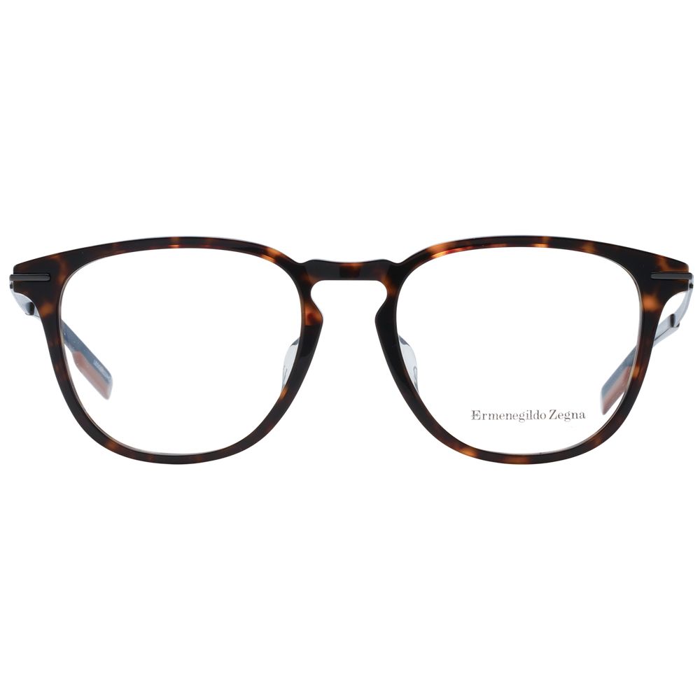 Ermenegildo Zegna Brown Plastic Glasses Frames