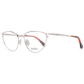 Max Mara rose gold metal glasses frames with sleek design and clear lenses, stylish eyewear for a modern look.