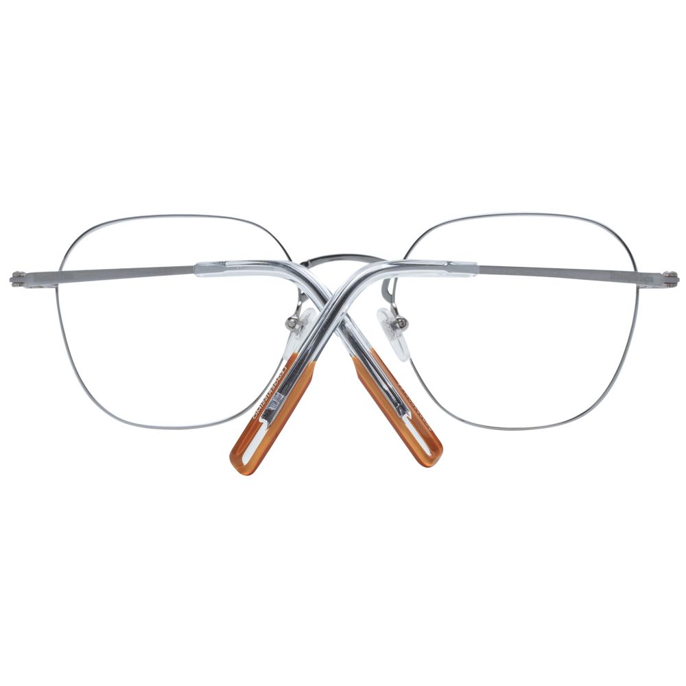 Ermenegildo Zegna gray titanium glasses frames with sleek, modern design and lightweight construction.