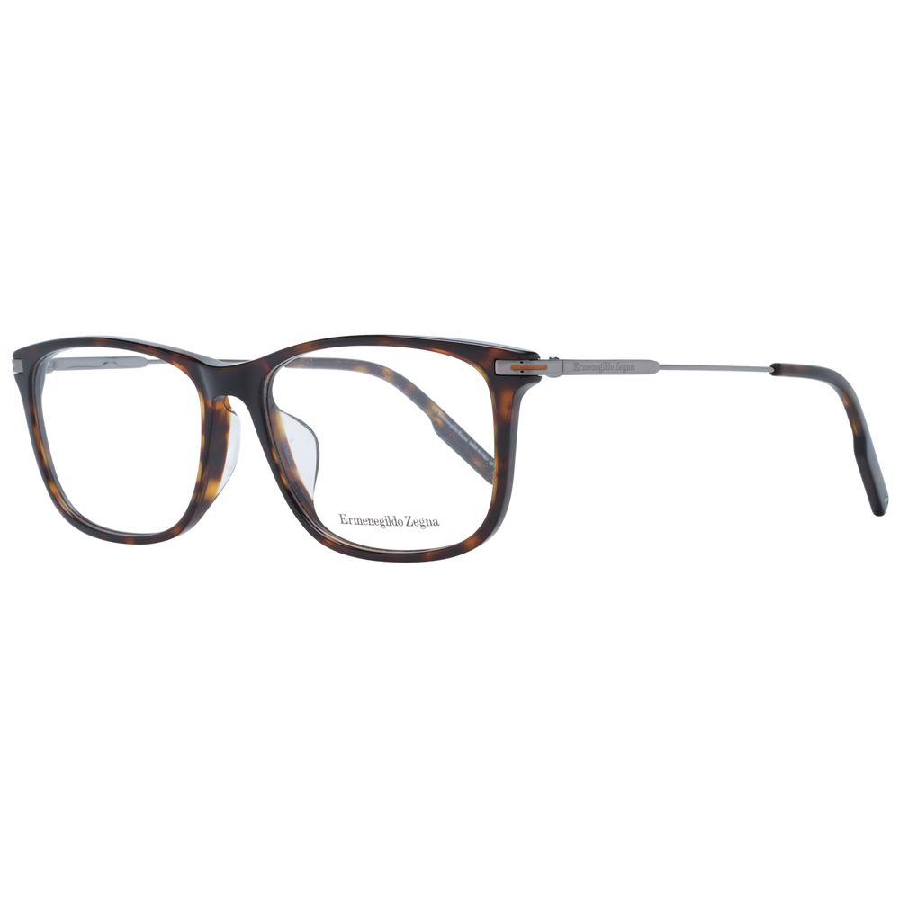 Ermenegildo Zegna Brown Plastic Glasses Frames