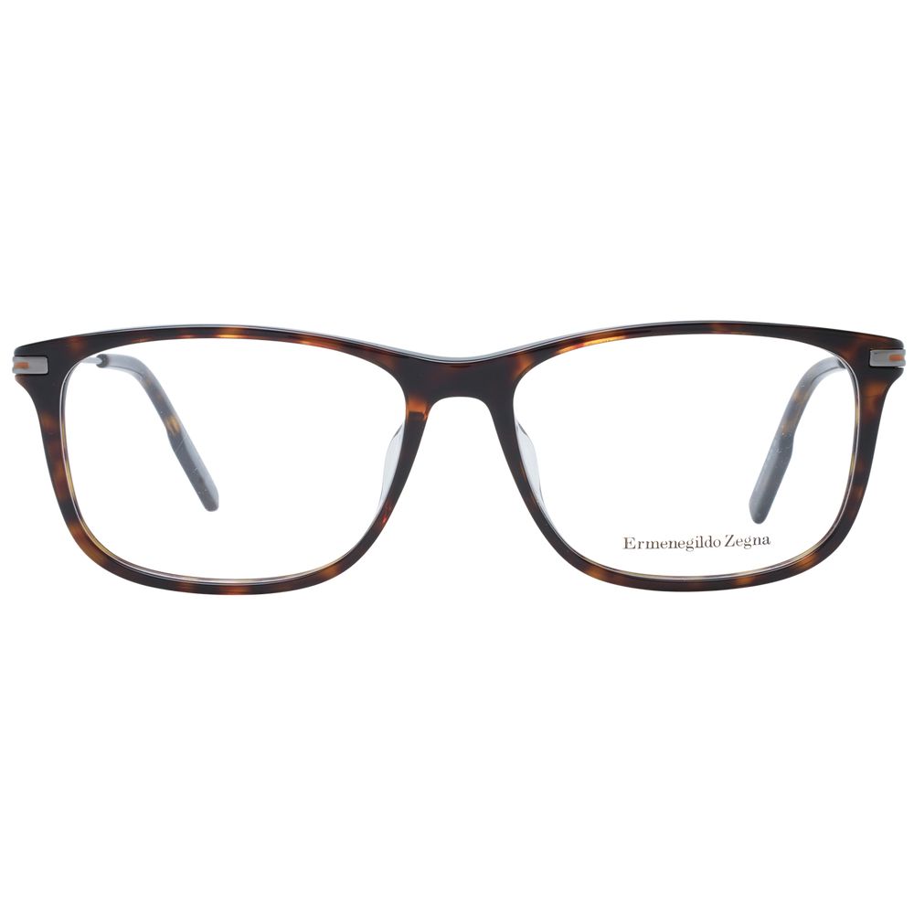 Ermenegildo Zegna Brown Plastic Glasses Frames