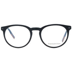 Ermenegildo Zegna black plastic eyeglass frames, stylish and lightweight with a modern design, shown on a white background.