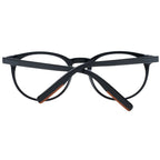Ermenegildo Zegna black plastic eyeglass frames with sleek design and modern style, shown from front view.